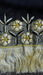 Black silk chiffon vintage gold tasselled dupatta – pattern detail
