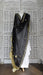 Black silk chiffon vintage gold tasselled dupatta – reverse side