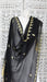Black silk chiffon vintage gold tasselled dupatta – folded view