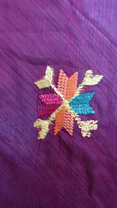 Red chiffon phulkari dupatta – fabric and colour detail
