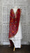 Red chiffon phulkari dupatta