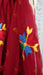 Red chiffon phulkari dupatta – shown draped