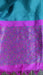 Teal and pink pure silk dupatta – full length view