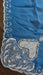 Cream and blue vintage chiffon dupatta – close-up of the embellishment