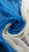 Cream and blue vintage chiffon dupatta – reverse side