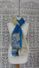 Cream and blue vintage chiffon dupatta – full length view