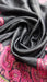 Black tissue silk paisley embroidered dupatta – shown draped