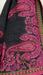 Black tissue silk paisley embroidered dupatta – pattern detail