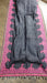 Black tissue silk paisley embroidered dupatta – corner detail