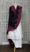 Black tissue silk paisley embroidered dupatta