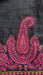 Black tissue silk paisley embroidered dupatta – fabric and colour detail