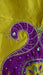 Bright yellow pure silk vintage dupatta – folded view