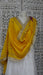 Bright yellow pure silk vintage dupatta – full length view