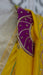 Bright yellow pure silk vintage dupatta – shown draped
