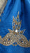 Blue pure silk vintage dupatta – pattern detail