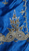 Blue pure silk vintage dupatta – folded view