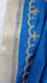 Blue pure silk vintage dupatta – fabric and colour detail