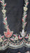 Black vintage embellished dupatta – end panel detail