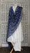 Navy and silver vintage dupatta – full length view