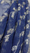 Navy and silver vintage dupatta – shown draped