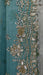 Aqua blue silk diamante trimmed dupatta – folded view