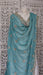 Aqua blue silk diamante trimmed dupatta