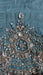 Aqua blue silk diamante trimmed dupatta – fabric and colour detail