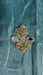 Aqua blue silk diamante trimmed dupatta – pattern detail