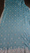 Aqua blue silk diamante trimmed dupatta – full length view