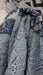Grey blue cotton printed dupatta – shown draped