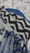 Grey blue cotton printed dupatta – fabric and colour detail
