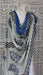 Grey blue cotton printed dupatta – close-up of the embellishment