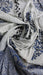 Grey blue cotton printed dupatta – border detail