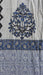 Grey blue cotton printed dupatta – reverse side