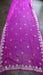 Hot pink and silver embellished vintage dupatta – fabric and colour detail
