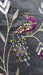 Charcoal chanderi silk dupatta – corner detail
