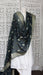 Dark green chiffon dupatta with woven gold thread