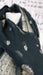 Dark green chiffon dupatta with woven gold thread – border detail