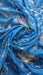 Peacock blue vintage silk chiffon dupatta – border detail