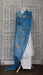 Peacock blue vintage silk chiffon dupatta