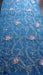 Peacock blue vintage silk chiffon dupatta – corner detail