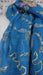 Peacock blue vintage silk chiffon dupatta – fabric and colour detail