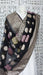 Black circular woven voile dupatta – border detail