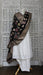 Black circular woven voile dupatta