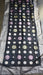 Black circular woven voile dupatta – shown draped