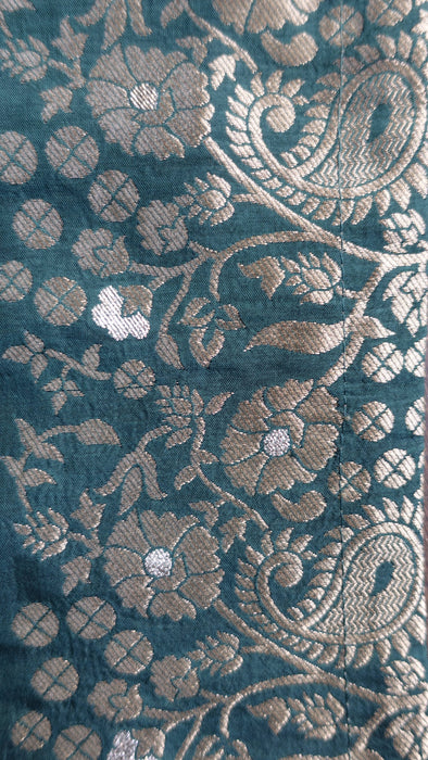 Dark green chanderi silk dupatta – reverse side