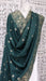 Dark green chanderi silk dupatta