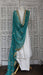 Jade silk chiffon vintage dupatta with gold zardosi