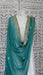 Jade silk chiffon vintage dupatta with gold zardosi – close-up of the embellishment
