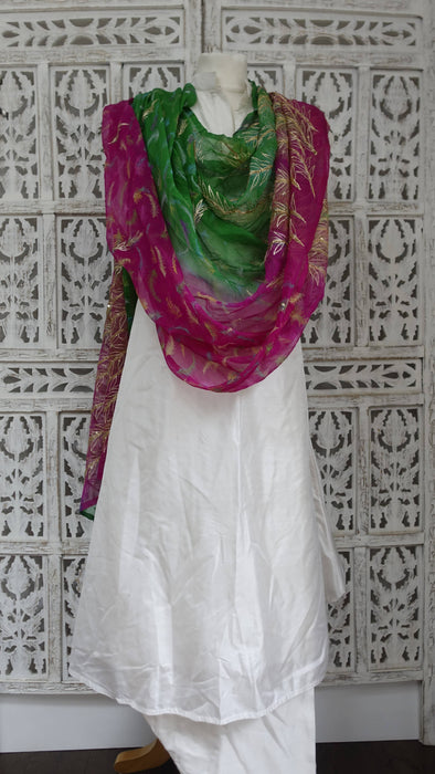 Pink and green vintage tilla dupatta